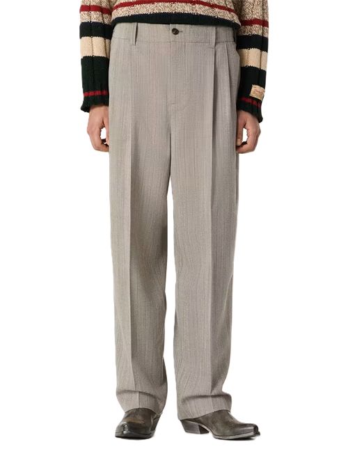 journey m's slacks pantaloni jogging wv micro chevronne pinstripe Golden Goose | GMP01508.P002579.83379ECRU/MUD